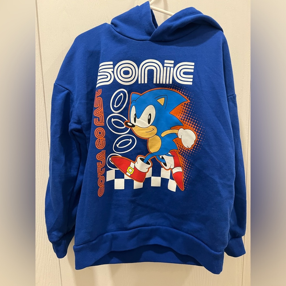 Sonic hoodie, size 7 boys